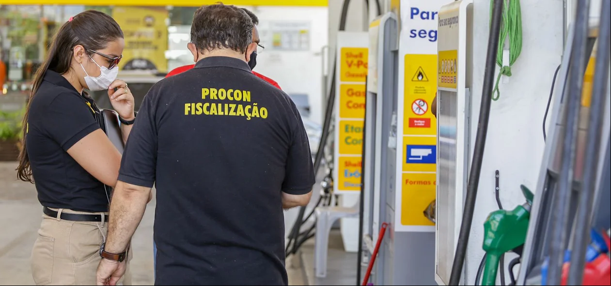 Fiscalização do Procon no terceiro posto