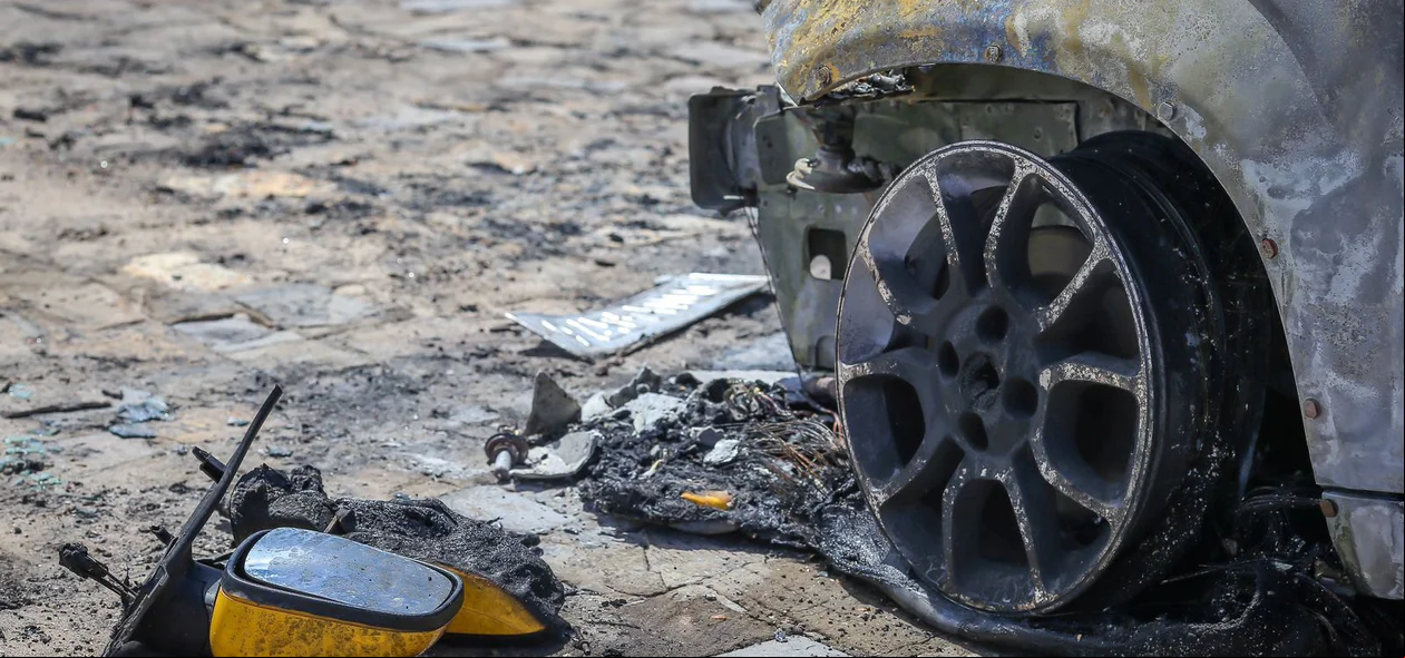 Destroços do carro