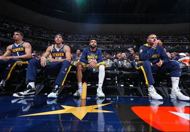 Michael Potter Jr, Jamal Murray, Aaron Gordon e Nikola Jokic