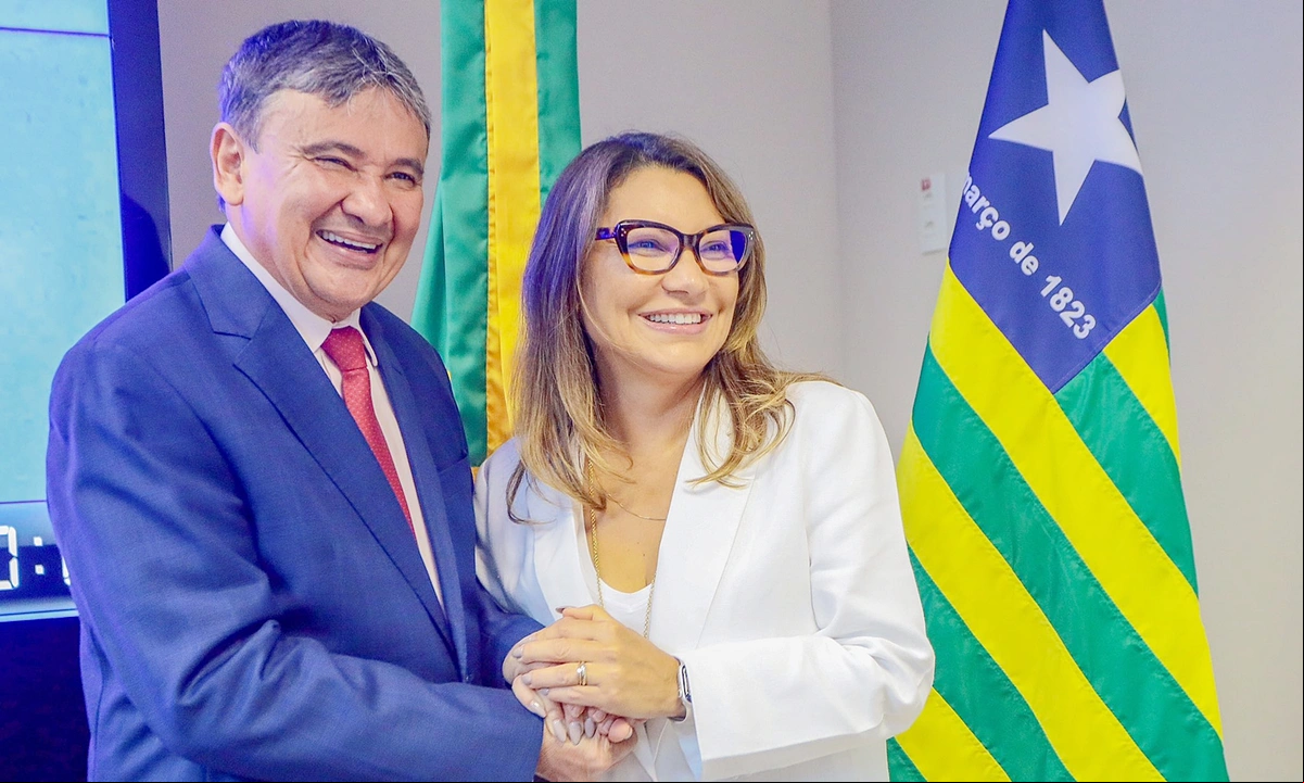 Wellington Dias e a primeira-dama Janja da Silva
