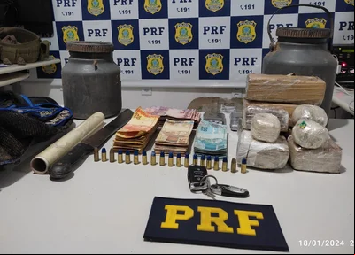 Material apreendido pela PRF em Cristino Castro