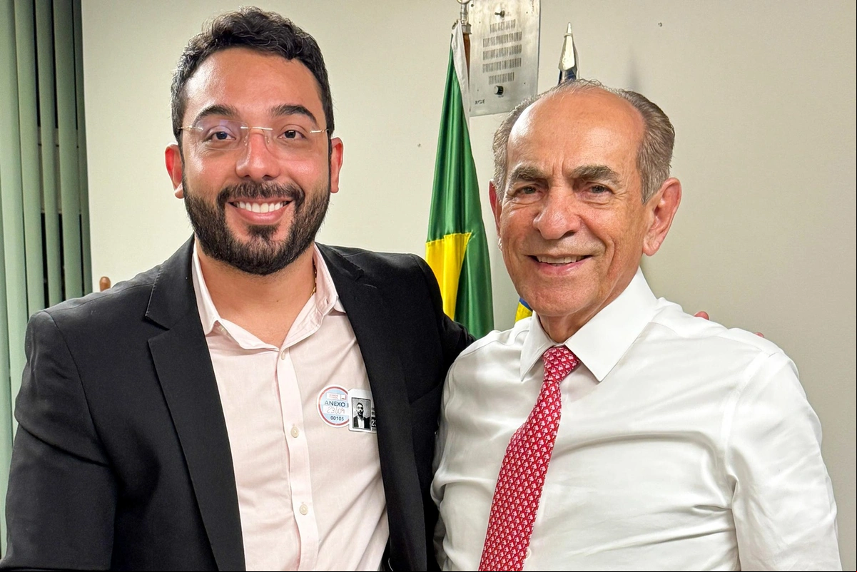 Francisco Emanuel, prefeito de Parnaíba pelo PP-PI, e Marcelo Castro, senador pelo MDB-PI
