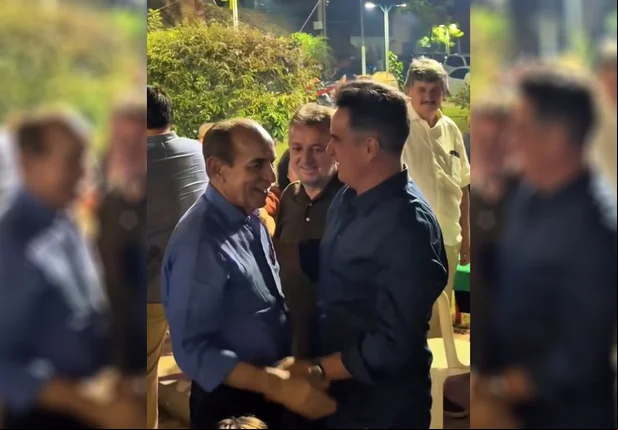 Senadores Marcelo Castro e Ciro Nogueira juntos em festejo