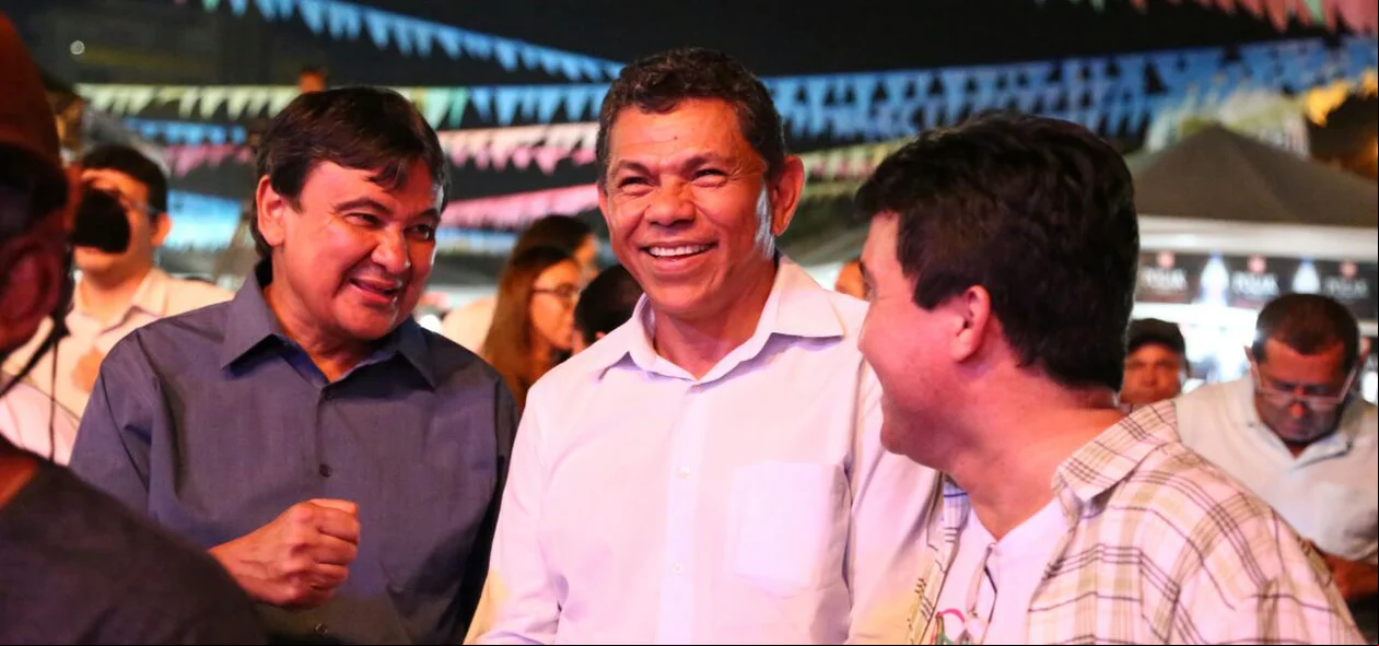 Wellington Dias e João de Deus no Encontro Nacional de Folguedos