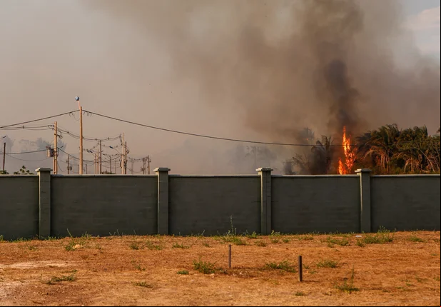 Incêndio atinge vegetação próxima ao Alphaville 