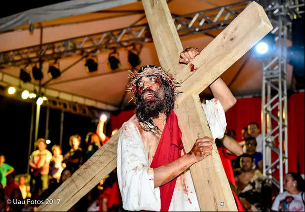 Espetáculo Paixão de Cristo apresentado no Parentão em Teresina