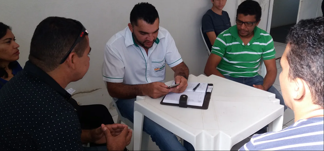 Rodada de negócios, realizada no auditório da Biblioteca Municipal 