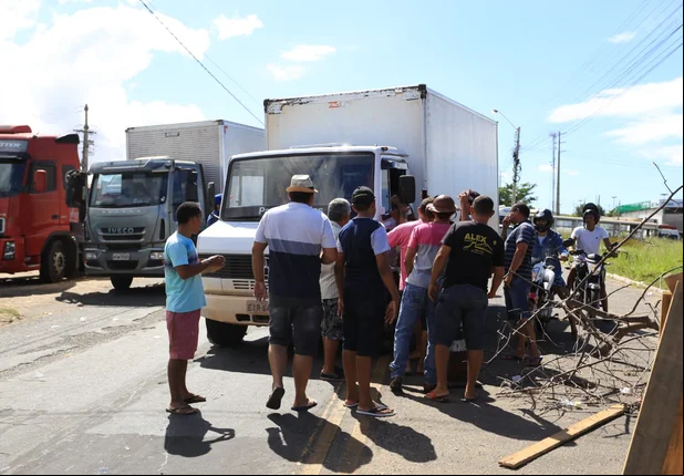 Caminhoneiros protestam na BR 316 em Teresina 