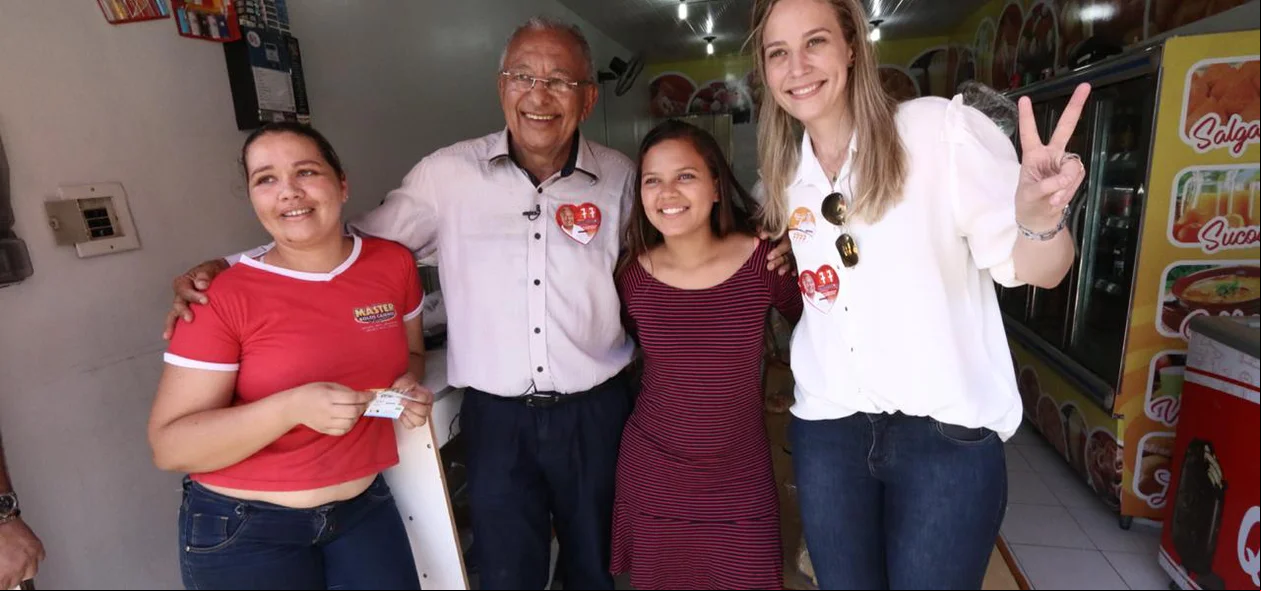 Dr. Pessoa e Vanessa Tapety em campanha
