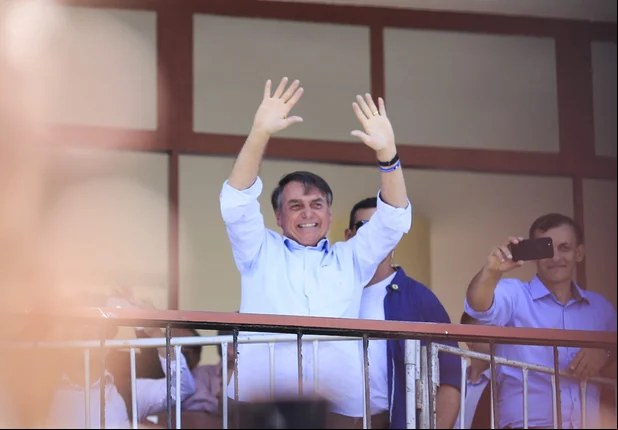 Presidente Jair Bolsonaro durante pronunciamento em Parnaíba