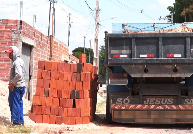 Canteiro de obras em Teresina